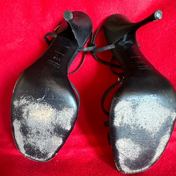Prada black stiletto t strap sandals. Size 39.5 - Picture 4 of 5